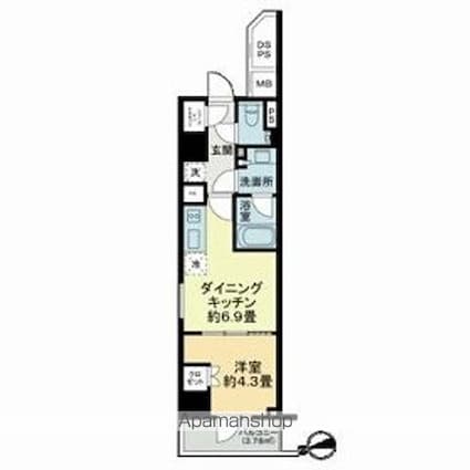 Ｂｒｕｎ　Ｐｉｌｉｅｒ日本橋[1DK/32.13m2]の間取図