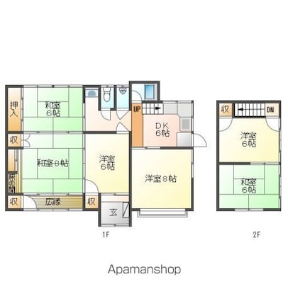 広島県広島市安佐北区白木町大字井原[6DK/111.83m2]の間取図