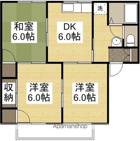 セジュール貝吹 Aの間取り写真