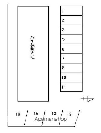 ハイム新天地[1K/23.73m2]の配置図