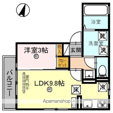 【和歌山市弁財天丁のアパートの間取り】