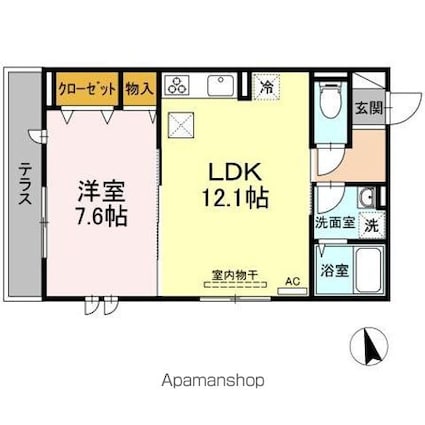 セジュール西台５[1LDK/45.29m2]の間取図