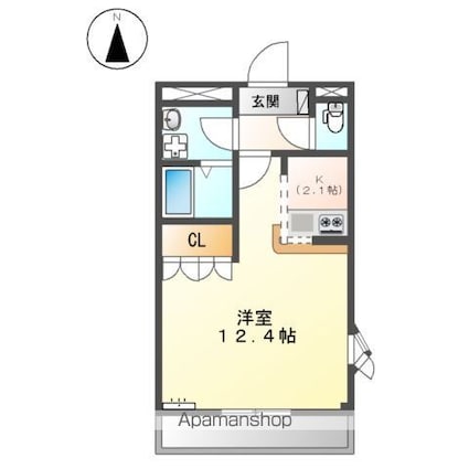 セイフティ・パレＫ[1K/36m2]の間取図