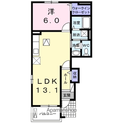 サンシャイン翔[1LDK/45.39m2]の間取図