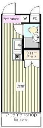 東京都新宿区中落合１丁目[1R/16.74m2]の間取図