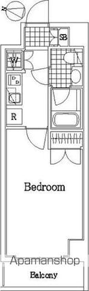 ラグジュアリーアパートメント赤羽西０１[1K/25.5m2]の間取図
