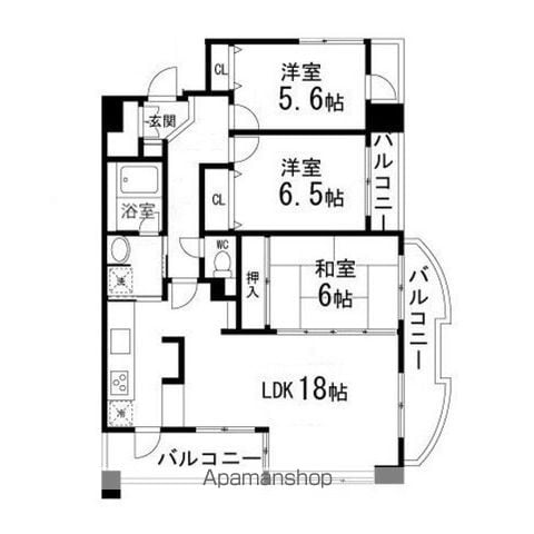 アルティレット泉中央の間取り写真