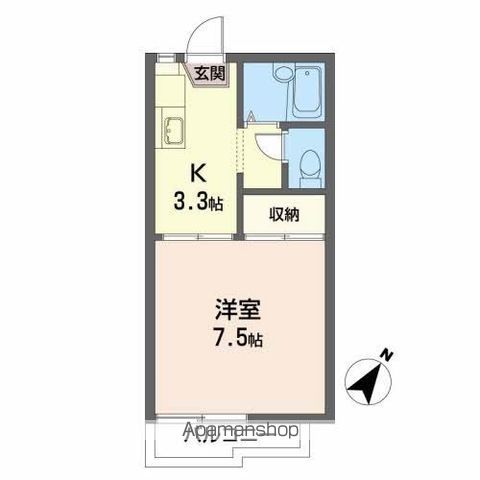 コーポ青山Kの間取り写真