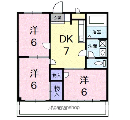 ヴィラクレスト[3DK/52.99m2]の間取図