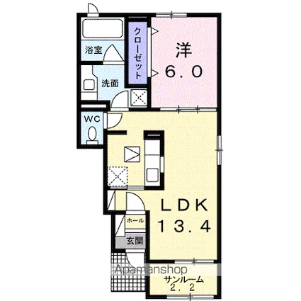 アルドールⅠ[1LDK/50.06m2]の間取図
