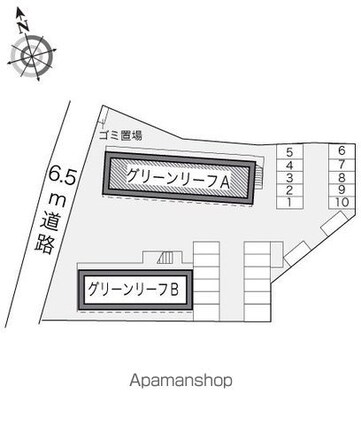 レオパレスグリーンリーフ　Ａ[1K/23.18m2]の配置図