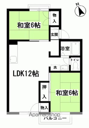 コートセジュール[2LDK/52.89m2]の間取図