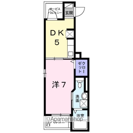 ジョイ・ノーブル[1DK/29.29m2]の間取図