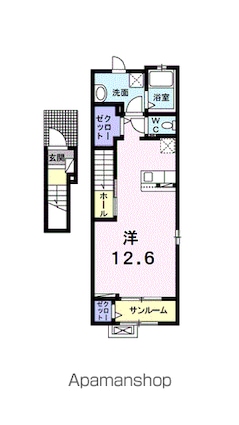 オ・ブーシュ道後Ⅱ[1R/40.74m2]の間取図