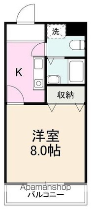 香川県高松市仏生山町甲[1K/24.85m2]の間取図