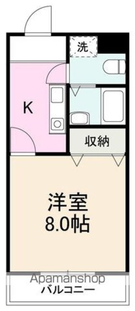 香川県高松市仏生山町甲[1K/24.85m2]の間取図