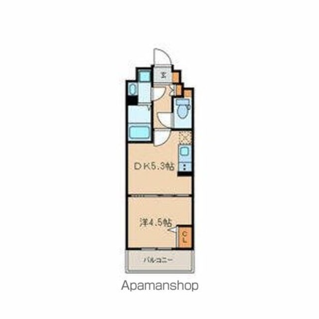 ルネサンスコート自由が丘[1DK/25.45m2]の間取図