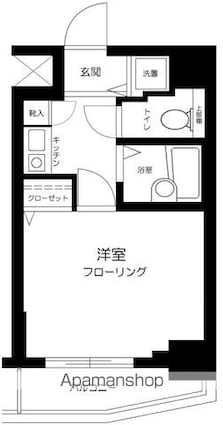 東京都港区芝１丁目[1K/19.98m2]の間取図