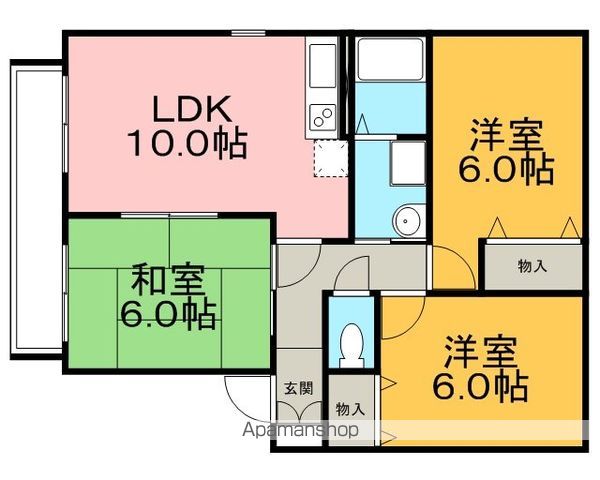 【セジュール本鳥栖　Ａ棟の間取り】