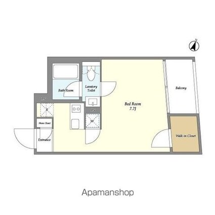 ＫＤＸレジデンス下馬[1R/26.12m2]の間取図