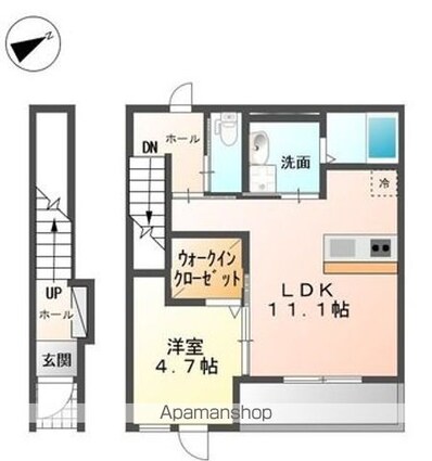 ラディア[1LDK/41.9m2]の間取図