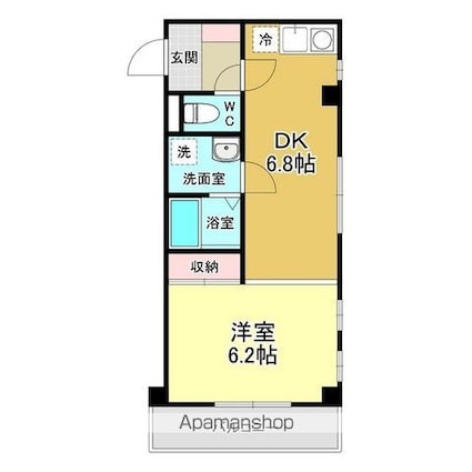 ＭＫＭ根岸[1DK/29.7m2]の間取図