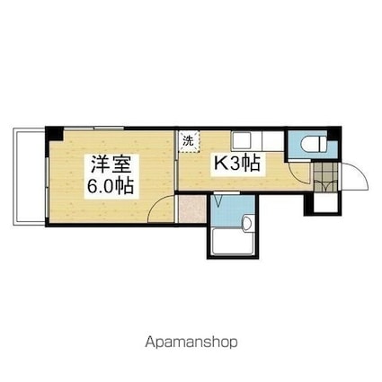 メゾン村上[1K/21m2]の間取図