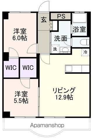 和歌山市黒田のマンションの間取り