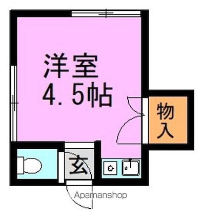 東京都杉並区高円寺北４丁目[1R/10m2]の間取図