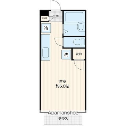 アメニティーズ[1R/19.87m2]の間取図