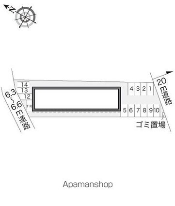 レオパレスメゾネット長本[2DK/49.68m2]の配置図