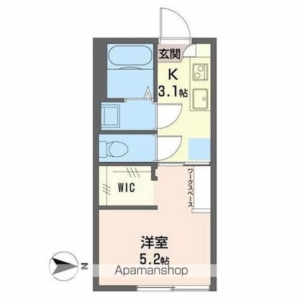 グリーンパレス　フィロソフィー[1K/21m2]の間取図