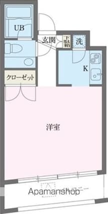 東京都新宿区西新宿６丁目[1R/34.54m2]の間取図