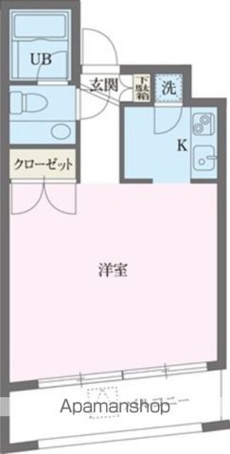 東京都新宿区西新宿６丁目[1R/34.54m2]の間取図