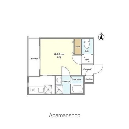 コスモリード高円寺イースト[1K/23.29m2]の間取図