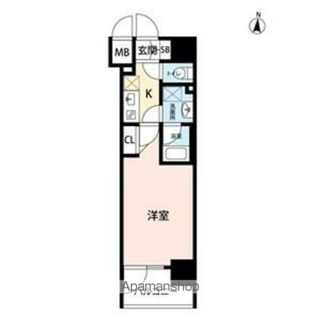 アビタ住吉[1K/25.12m2]の間取図