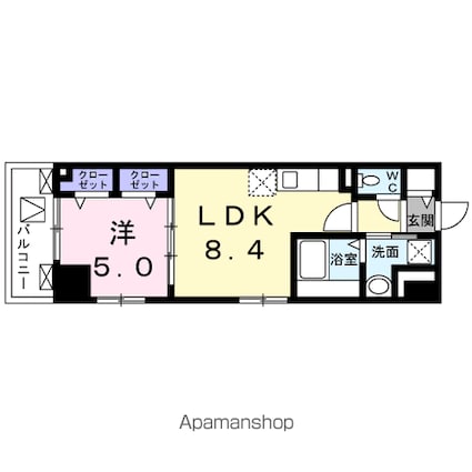 アンジュ[1LDK/35.25m2]の間取図