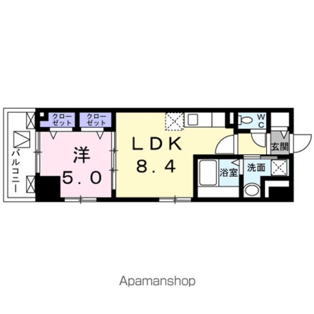 アンジュ[1LDK/35.25m2]の間取図
