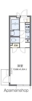 クレイノ葵芳　１号館[1K/24.84m2]の間取図