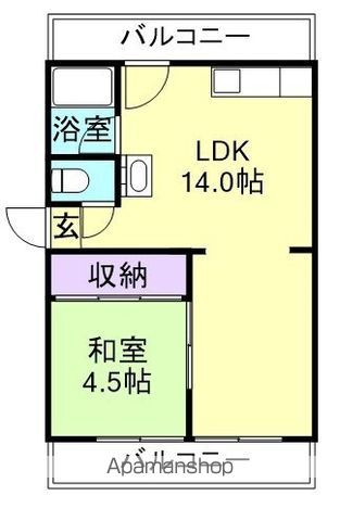 【和歌山市狐島のマンションの間取り】