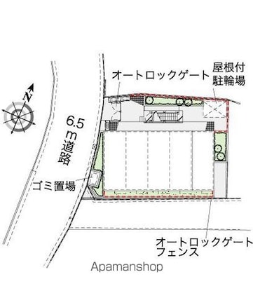 レオパレス長者丸[1K/19.87m2]の配置図