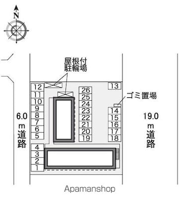 レオパレスサンタローザ[1K/23.18m2]の配置図