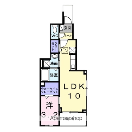 ワンズ　ホーム　ヴィレッジ　Ⅱ[1LDK/35.02m2]の間取図