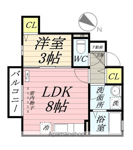 【立川市栄町のアパートの間取り】