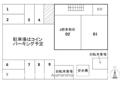 プレシャスタイム亀井町[1LDK/31.68m2]の配置図