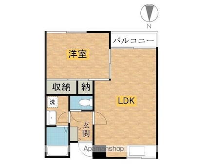 ＩＮＡハウス[1LDK/43.47m2]の間取図