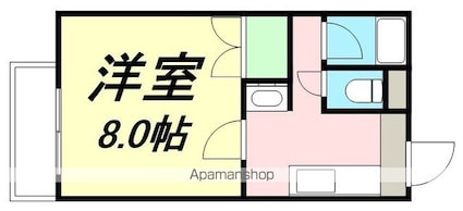 ワンダータカマツ[1K/23m2]の間取図