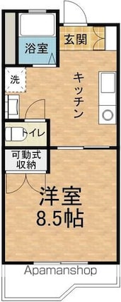 コートドール花岡[1K/29.42m2]の間取図