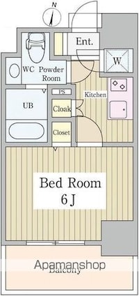 エスパローマ目白[1K/21.24m2]の間取図
