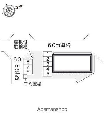レオパレスオリエントコーポⅡ[1K/23.6m2]の配置図